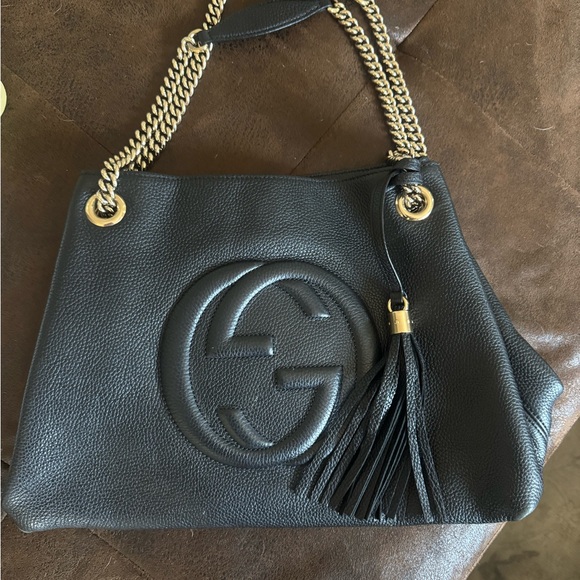 Gucci Black Leather Shoulder Bag - Picture 3 of 6